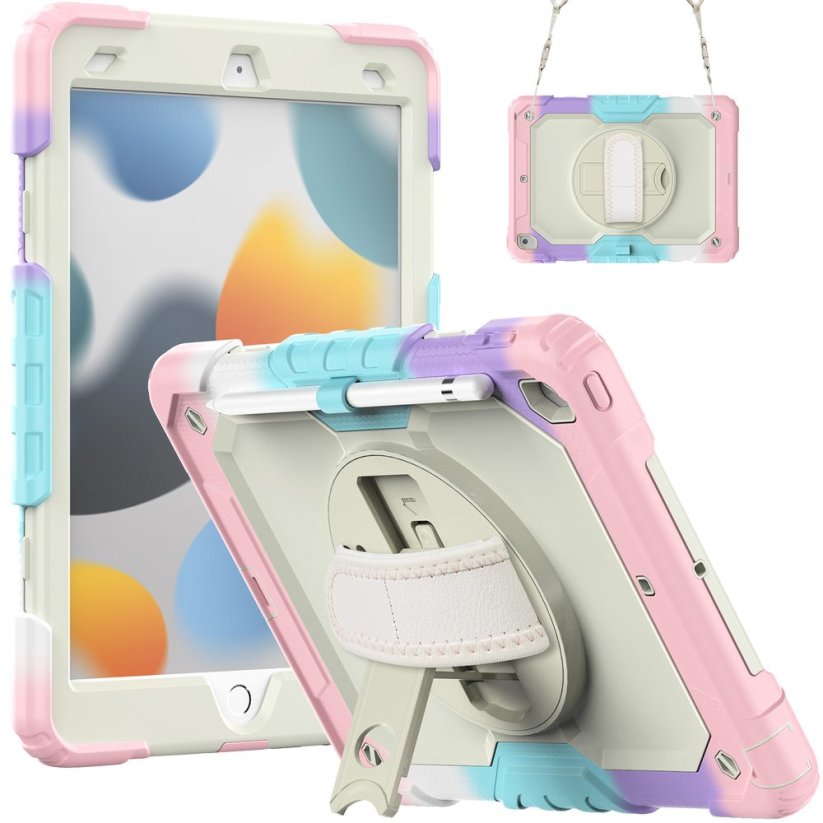 JP Solid360 Rainbow tablet case, iPad 10.2 2019 / 2020 / 2021 (iPad 7 / 8 / 9), iPad 10.5 (2018), iPad Air 3 10.5 (2019)