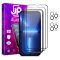 JP Full Pack Tvrzených skel, 2x 3D sklo s aplikátorem + 2x sklo na čočku, iPhone 13 Pro MAX