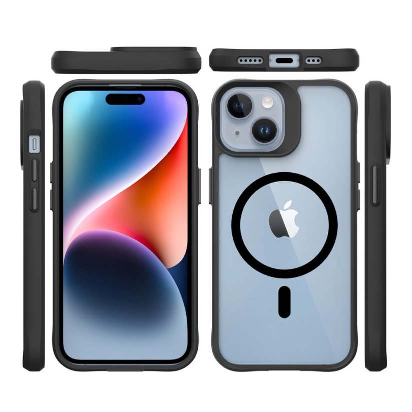 JP MagFit MagSafe obal s 3M SGS certifikátem, iPhone 13 / 14, černý