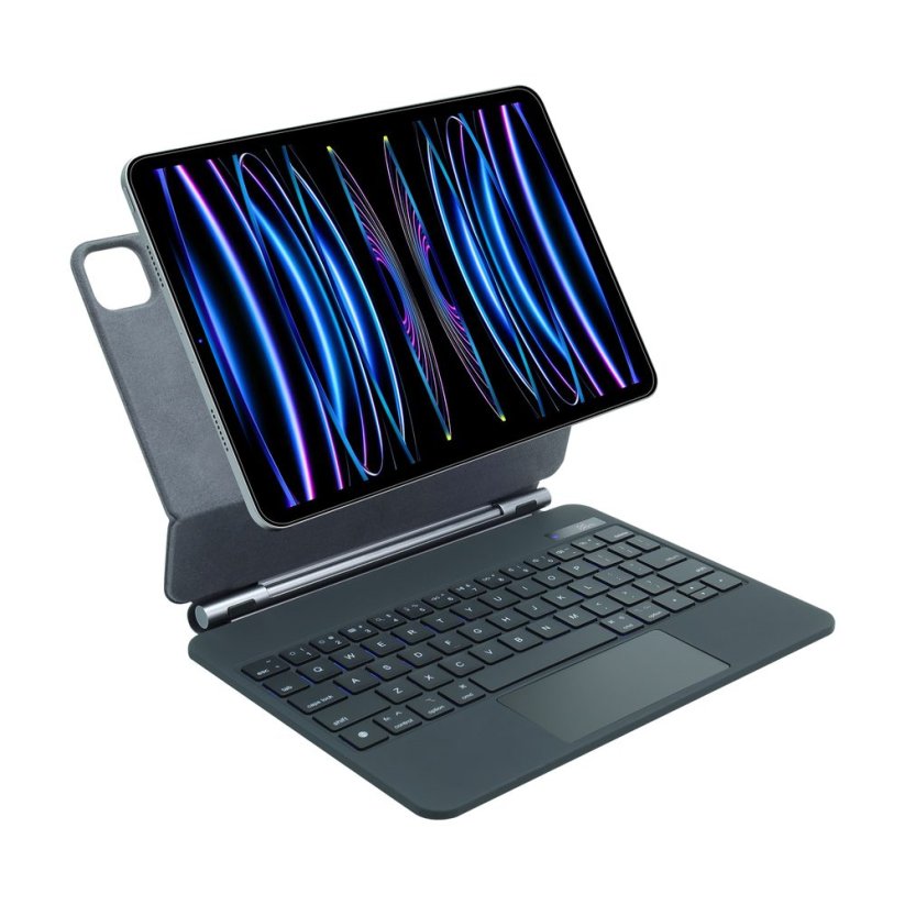 JP Magnetic Keyboard MK01 Tablet Case with Display, iPad Pro 11 2018 / 2020 / 2021 / 2022, iPad Air 4 10.9 2020 / Air 5 10.9 2022 / Air 11 2024, Black