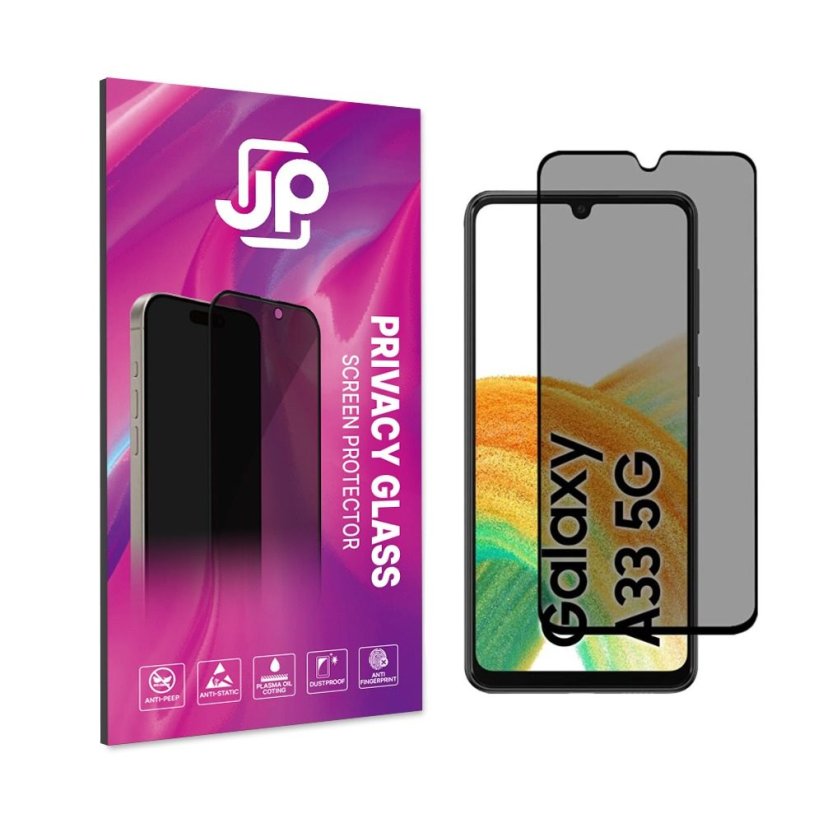 JP Privacy Tempered Glass, Samsung Galaxy A33, Black
