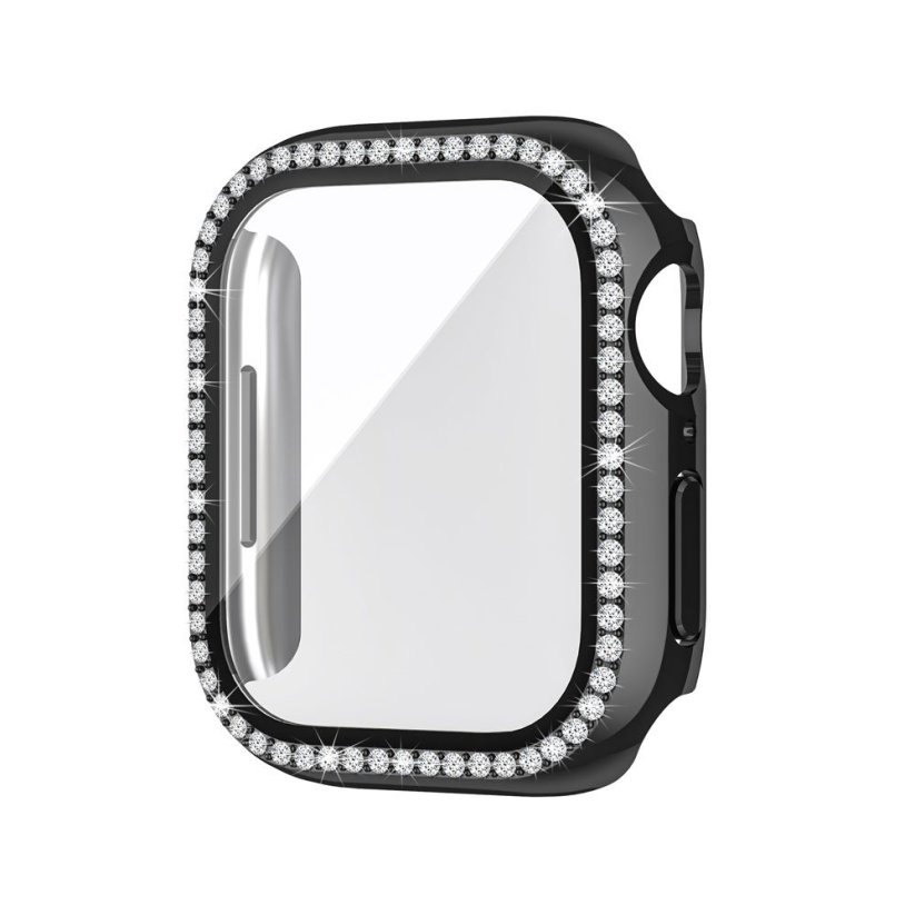 JP Watch case Diamond, Apple Watch 7 / 8 / 9, 45 mm, Black