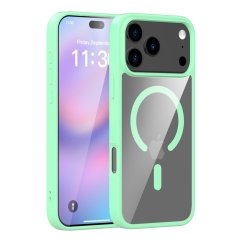 JP MagFit Clear MagSafe obal s N52 magnetem, iPhone 17 Pro Max, zelený
