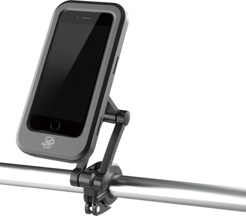 JP nastavitelný voděodolný držák s magnetem na řídítka, pro telefony 4,5" - 7", IPX4, BH02, černý