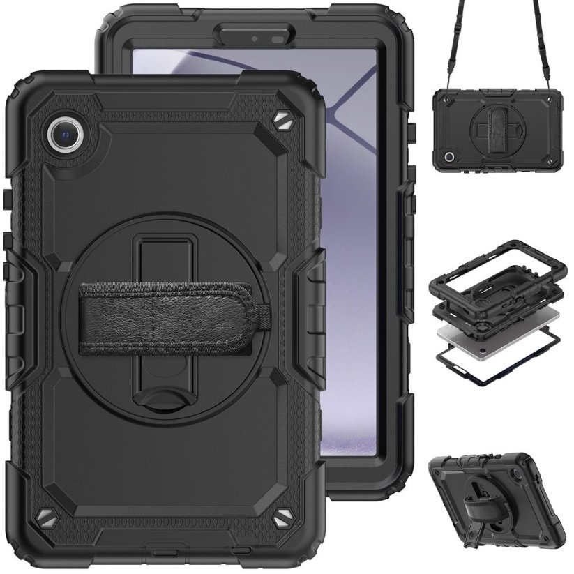 JP Solid360 tablet case, Samsung Tab A9 8.7, black