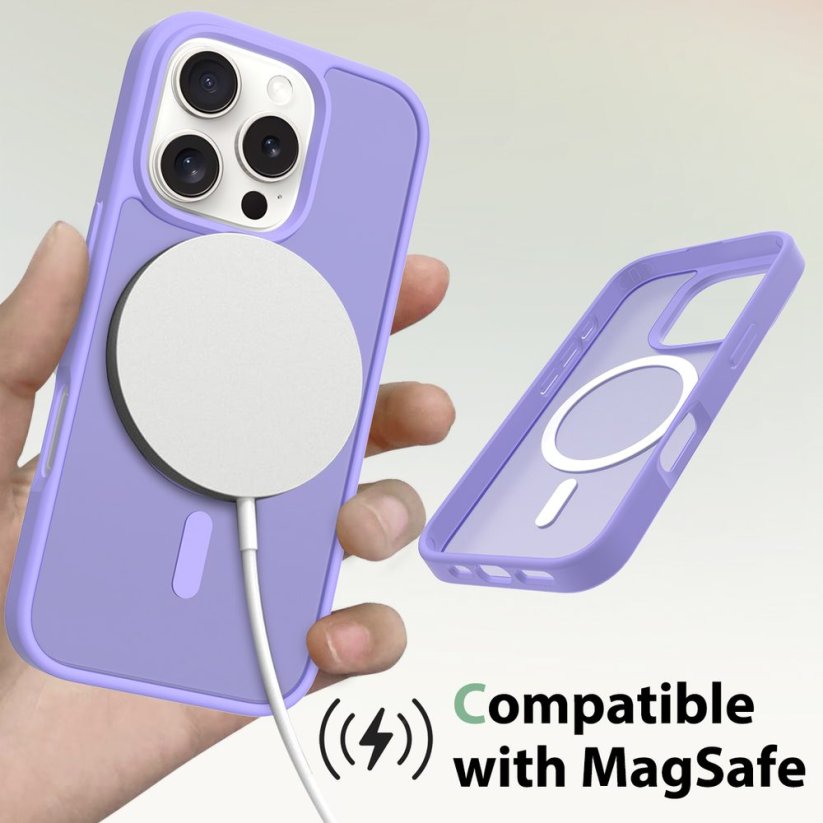 JP MagFit Colour MagSafe obal s N52 magnetem, iPhone 16 Pro, fialový