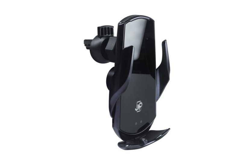 JP Holder with Wireless Charging, Automatic Sensor, and Magnetic Adapters CH01, Qi, 15W, Black