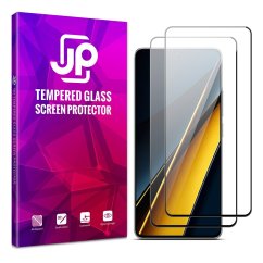 JP 2x 3D Tempered Glass, Xiaomi Poco X6 5G,  black