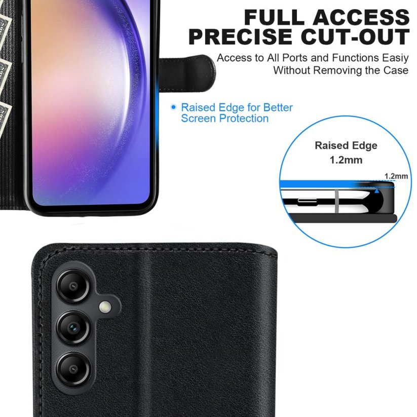 JP Wallet case, Samsung Galaxy A54, black