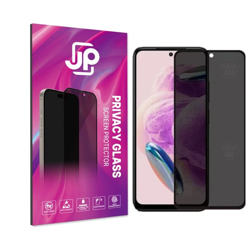 JP Privacy Tempered Glass, Xiaomi Redmi Note 12S, Black
