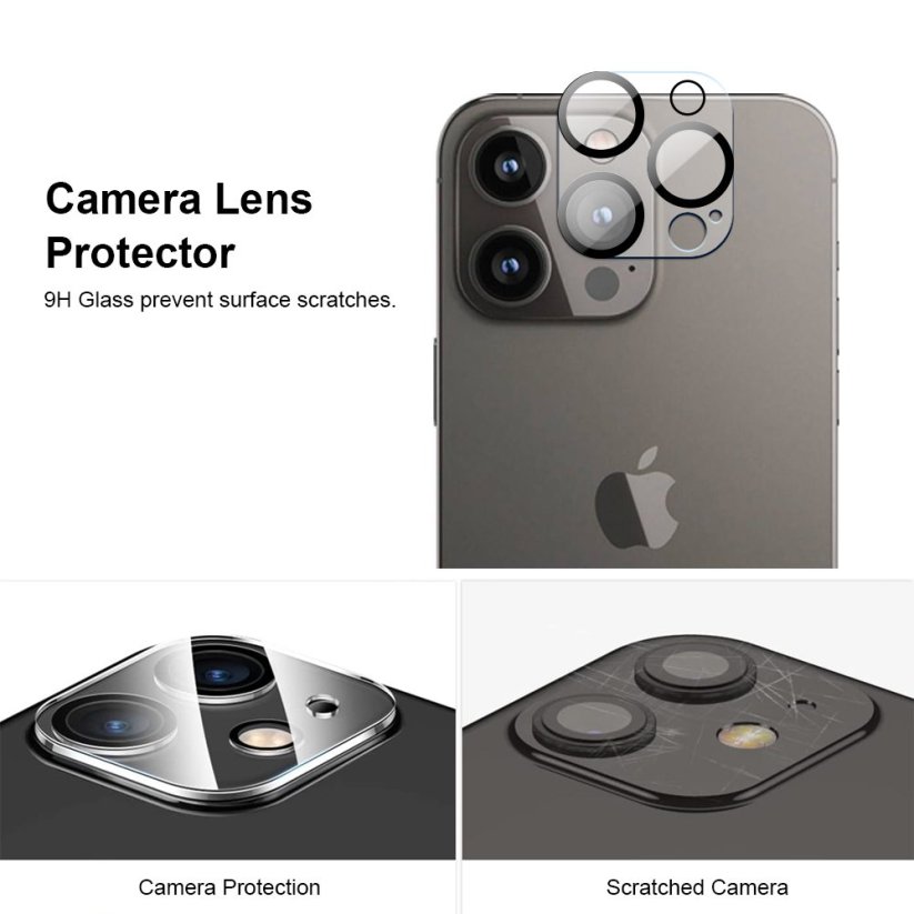 JP Full Pack Tempered glass, 2x 3D glass with applicator + 2x camera glass, iPhone 16 Pro Max