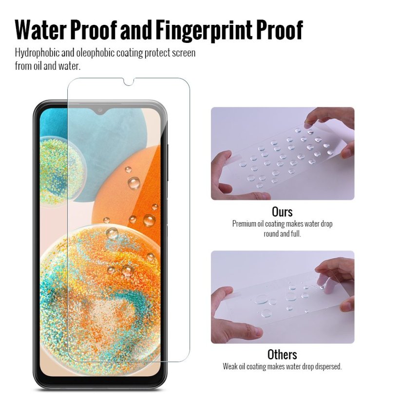 JP Long Pack Tempered Glass, 3 screen protectors, Samsung Galaxy A23