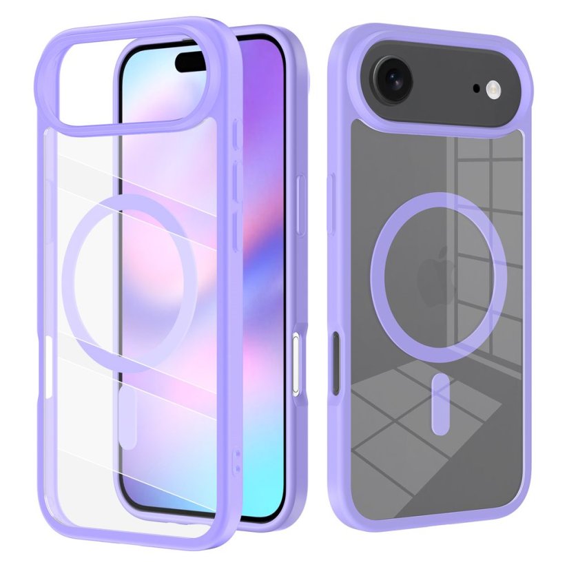 JP MagFit Clear MagSafe obal s N52 magnetem, iPhone Air, fialový