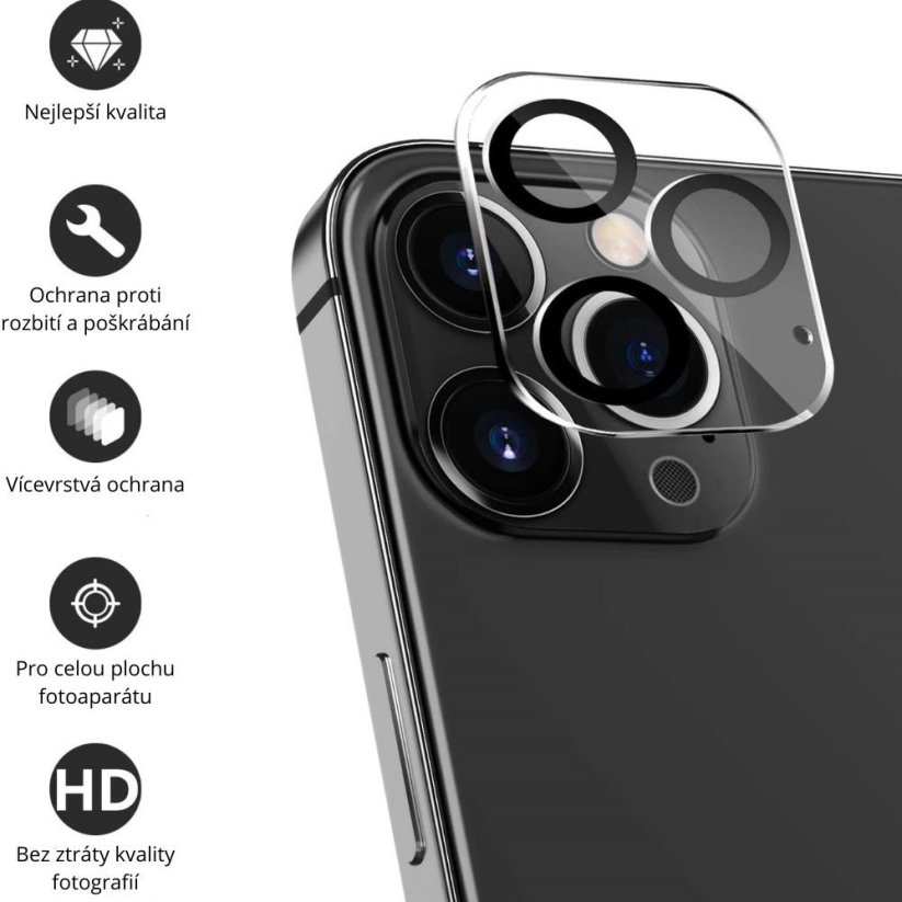 JP All Pack of Tempered Glass, 2 screen protectors + 2 camera glass + 1 back glass, iPhone 12 Pro MAX