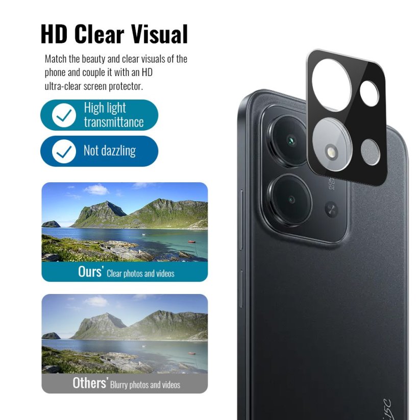 JP 5D Combo pack, Sada 2 5D tvrzených skel a 2 sklíček na fotoaparát, Xiaomi Redmi 15C