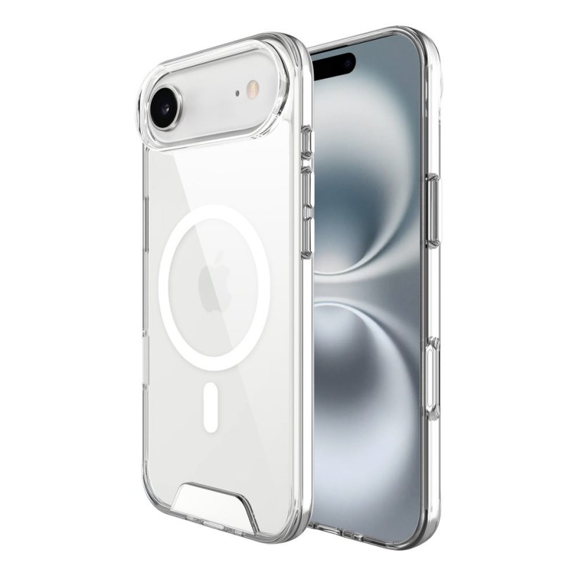 JP MagFit MagSafe obal s 1.2M SGS certifikátem, iPhone Air, průhledný