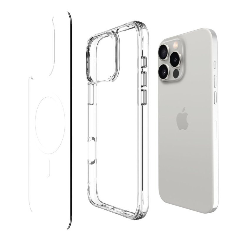 JP MagFit MagSafe Case with 3M SGS Certification, iPhone 16 Pro Max, Transparent