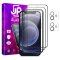 JP Full Pack Tvrzených skel, 2x 3D sklo s aplikátorem + 2x sklo na čočku, iPhone 12