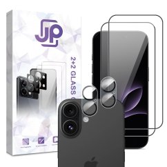 JP Combo pack, Sada 2 tvrzených skel a 2 sklíček na fotoaparát, iPhone 17
