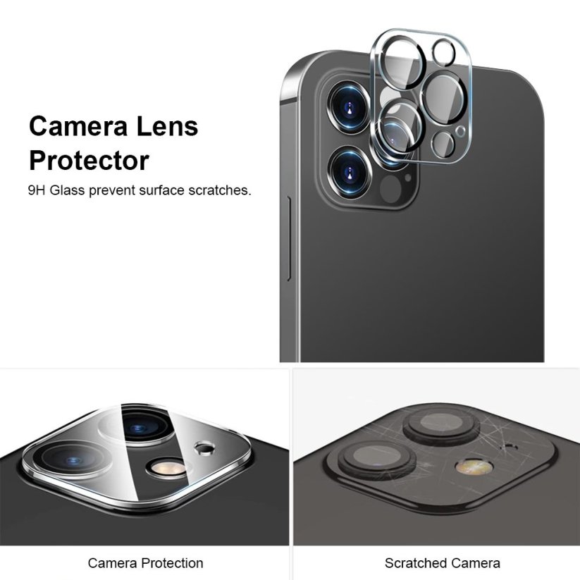 JP Full Pack Tempered glass, 2x 3D glass with applicator + 2x camera glass, iPhone 13 Pro Max