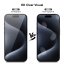 JP 3D Tempered glass with installation frame, iPhone 15 Pro Max, black