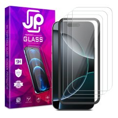 JP Long Pack Tvrzených skel, 3 skla na telefon s aplikátorem, iPhone 16 Pro