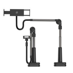 JP Universal Tablet and Phone Holder for Desk with Rotatable and Adjustable Arm TH02, Black