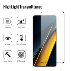 JP 2x 3D Tempered Glass, Xiaomi Poco X6 5G,  black
