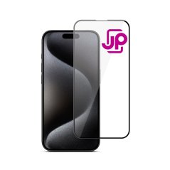 JP 5D Tvrzené sklo, iPhone 15 Pro, černé