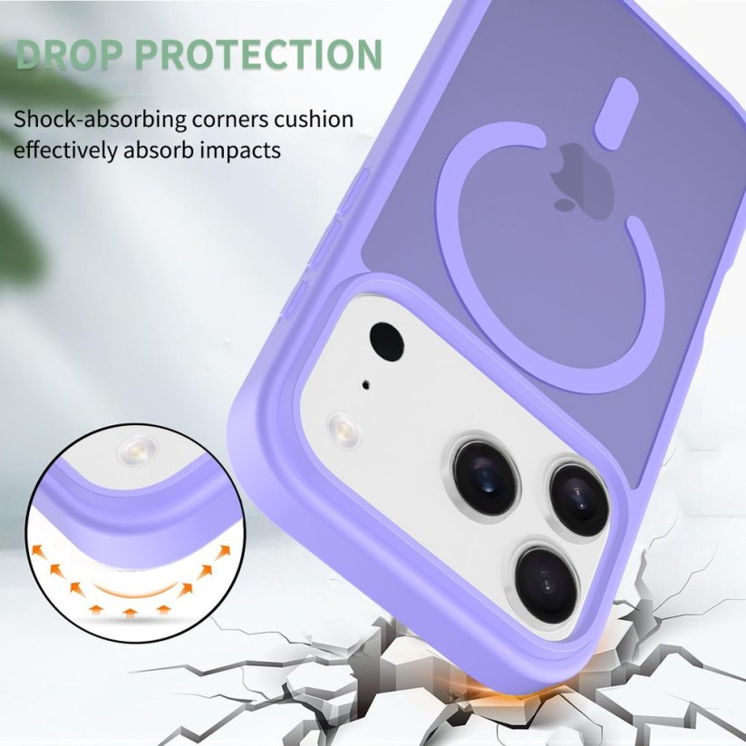 JP MagFit Colour MagSafe obal s N52 magnetem, iPhone 17 Pro, fialový