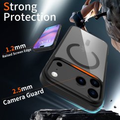 JP MagFit Clear MagSafe obal s N52 magnetem, iPhone 17 Pro Max, černý