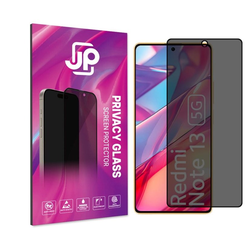 JP Privacy Tvrzené sklo, Xiaomi Redmi Note 13 5G, černé