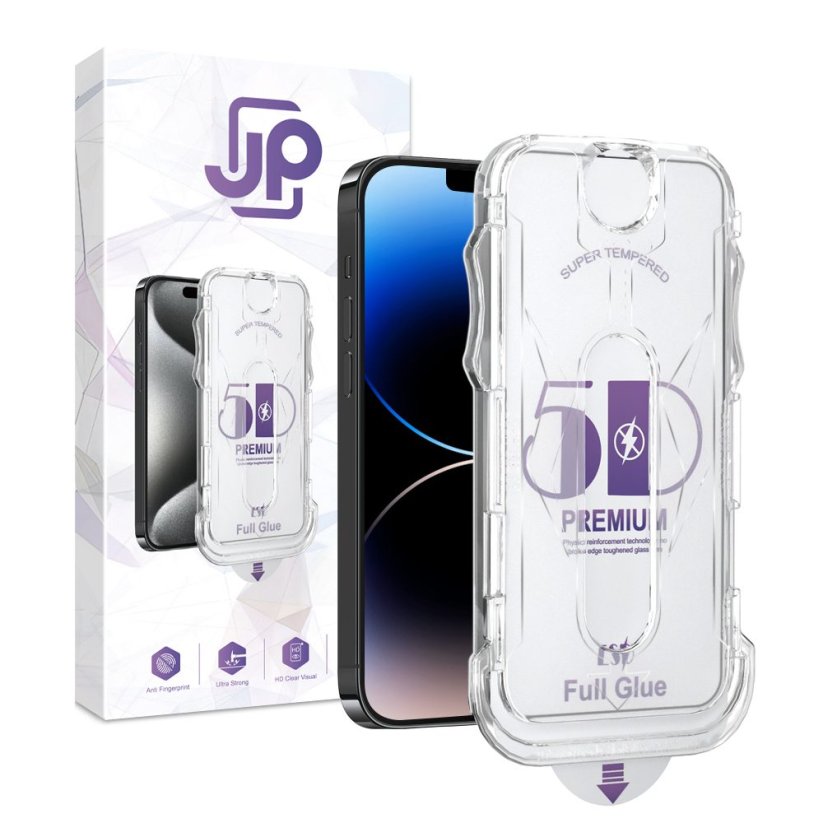 JP DustFree 5D Tvrzené sklo, iPhone 13 / 13 Pro / 14 / 16e / 17e