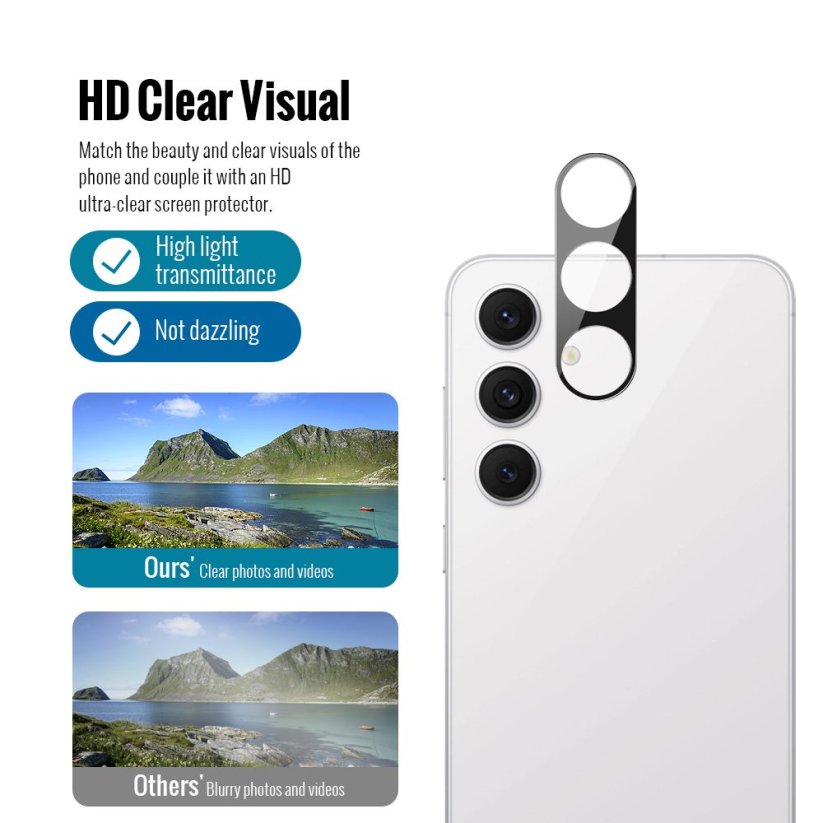JP 5D Combo pack, Sada 2 5D tvrzených skel a 2 sklíček na fotoaparát, Samsung Galaxy S25 FE