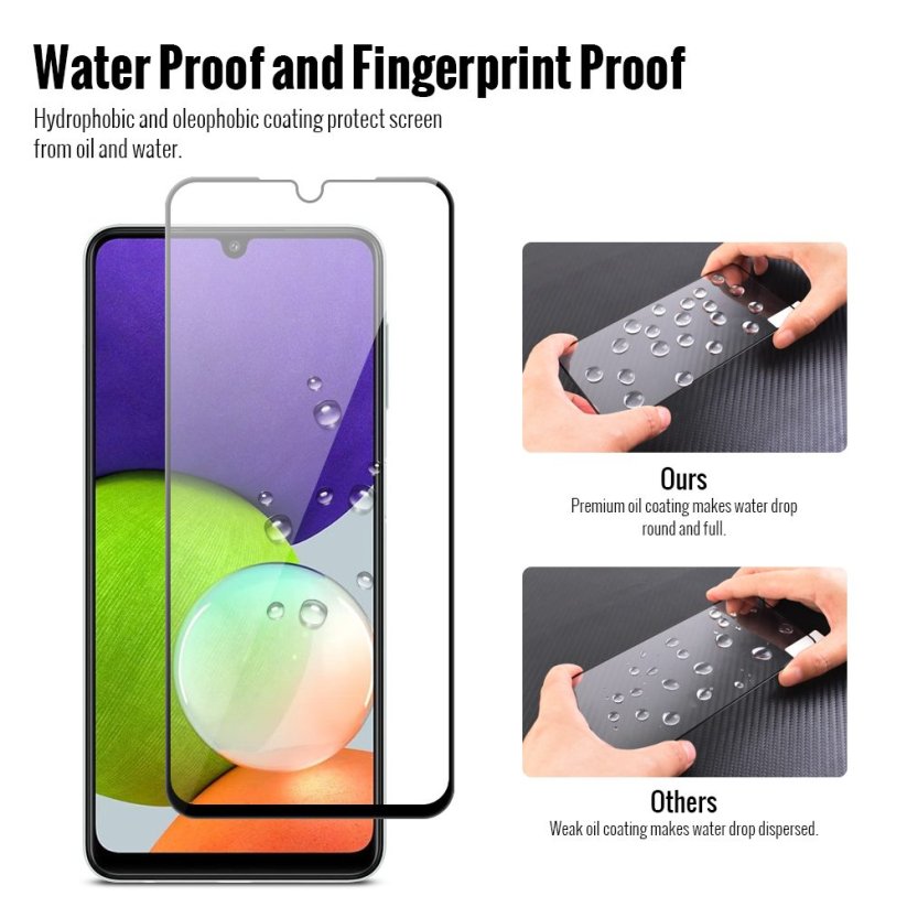 JP 2x 3D Tempered Glass, Samsung Galaxy A22 4G, black