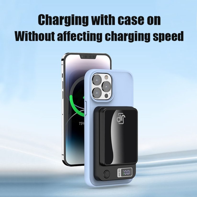 JP Power Bank with MagSafe Charging, 10000 mAh, 22.5W, Black