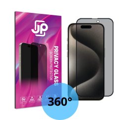 JP 4-Way Privacy 360° Tvrzené sklo, iPhone 17 Pro Max, černé