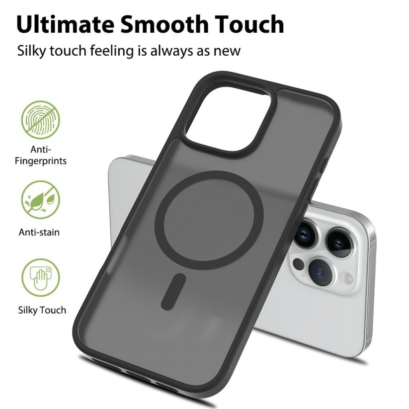 JP MagFit Colour MagSafe obal s N52 magnetem, iPhone 16 Pro Max, světle růžový
