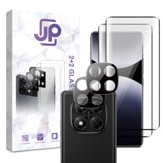 JP Combo pack, Sada 2 tvrzených skel a 2 sklíček na fotoaparát, Xiaomi Redmi Note 14 Pro Plus 5G
