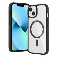 JP MagFit Clear MagSafe obal s N52 magnetem, iPhone 13 / 14, černý