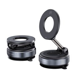 360° magnetický nastavitelný přísavný držák telefonu do auta, černý, C45