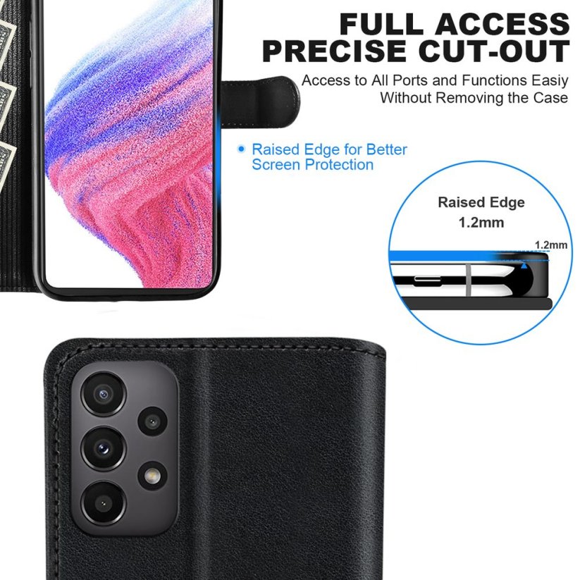 JP Wallet case, Samsung Galaxy A53, black