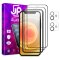 JP Full Pack Tvrzených skel, 2x 3D sklo s aplikátorem + 2x sklo na čočku, iPhone 12 Mini