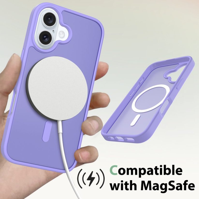 JP MagFit Colour MagSafe case with N52 magnet, iPhone 16, Purple