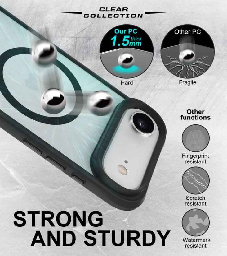 JP MagFit MagSafe obal s 3M SGS certifikátem, iPhone Air, černý
