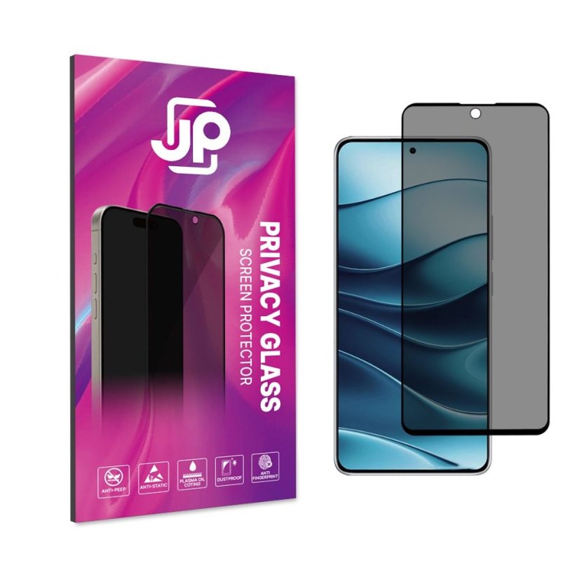 JP Privacy Tvrzené sklo, Xiaomi Redmi Note 14 5G, černé