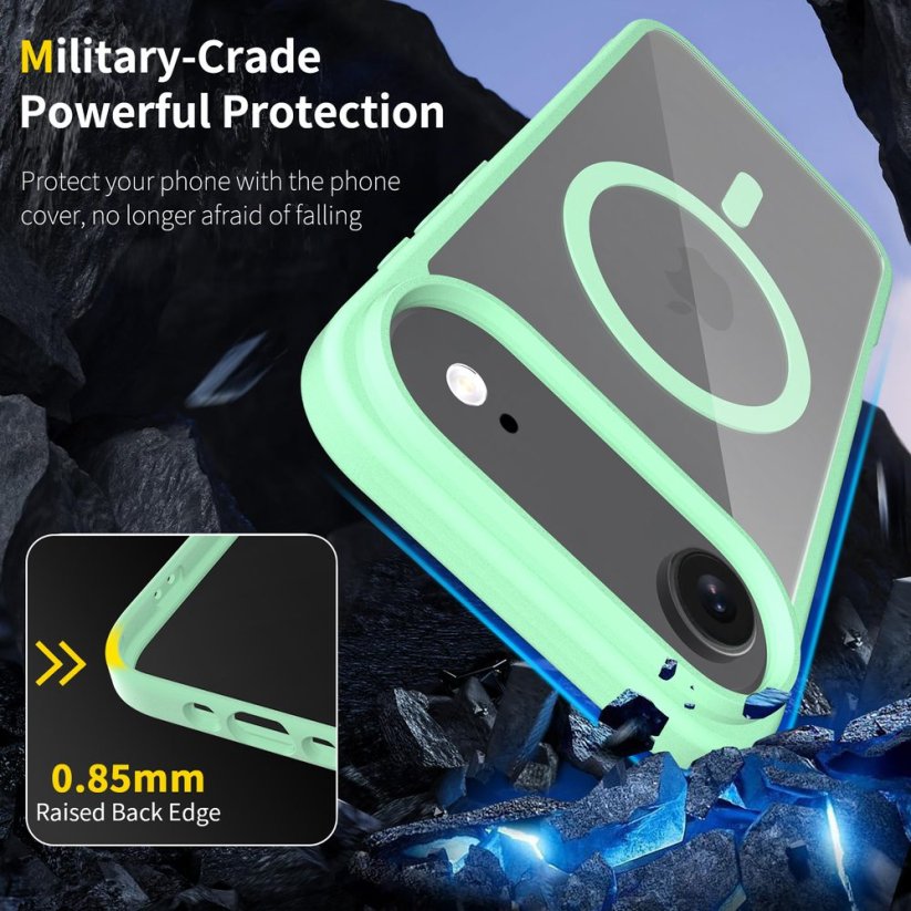 JP MagFit Clear MagSafe obal s N52 magnetem, iPhone Air, zelený