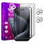 JP Full Pack Tempered glass, 2x 3D glass with applicator + 2x camera glass, iPhone 15 Pro Max