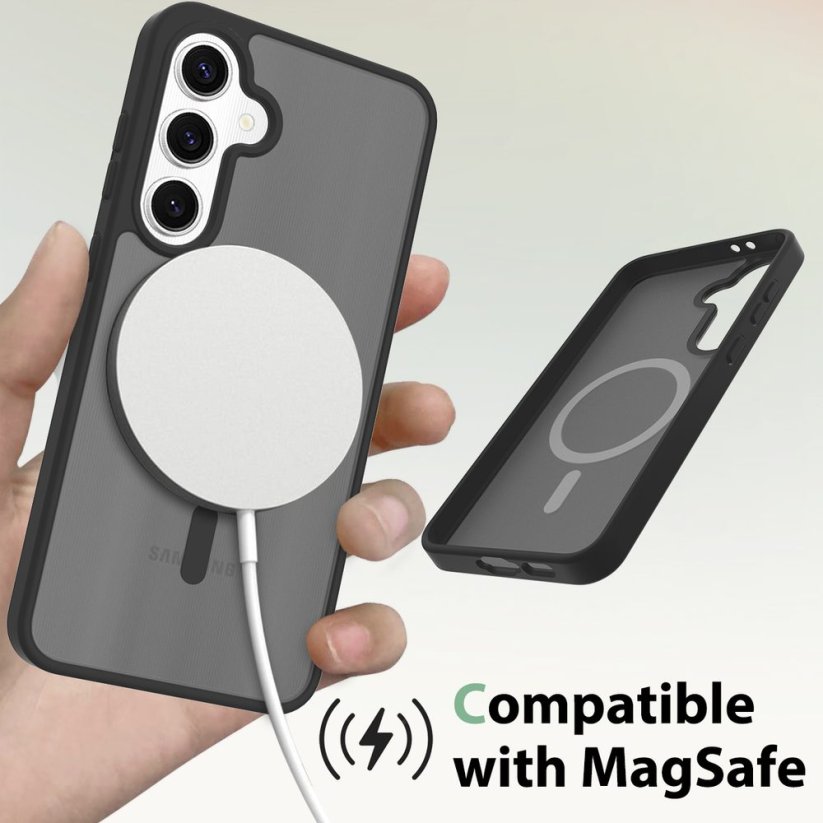JP MagFit Colour MagSafe obal s N52 magnetem, Samsung Galaxy S24 FE, černý