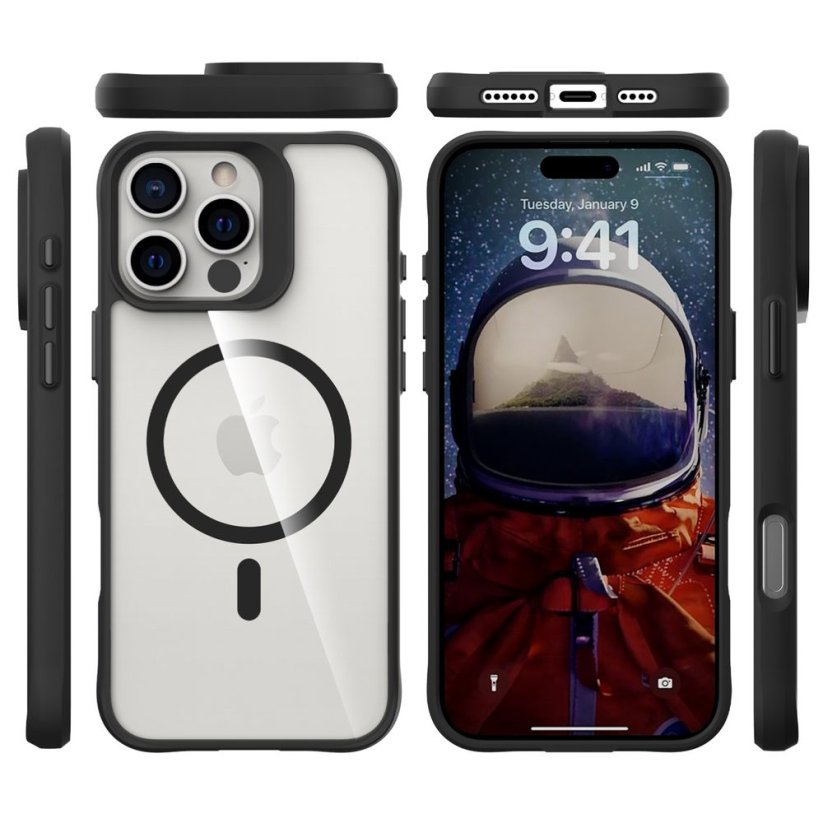 JP MagFit MagSafe Case with 3M SGS Certification, iPhone 16 Pro, Black